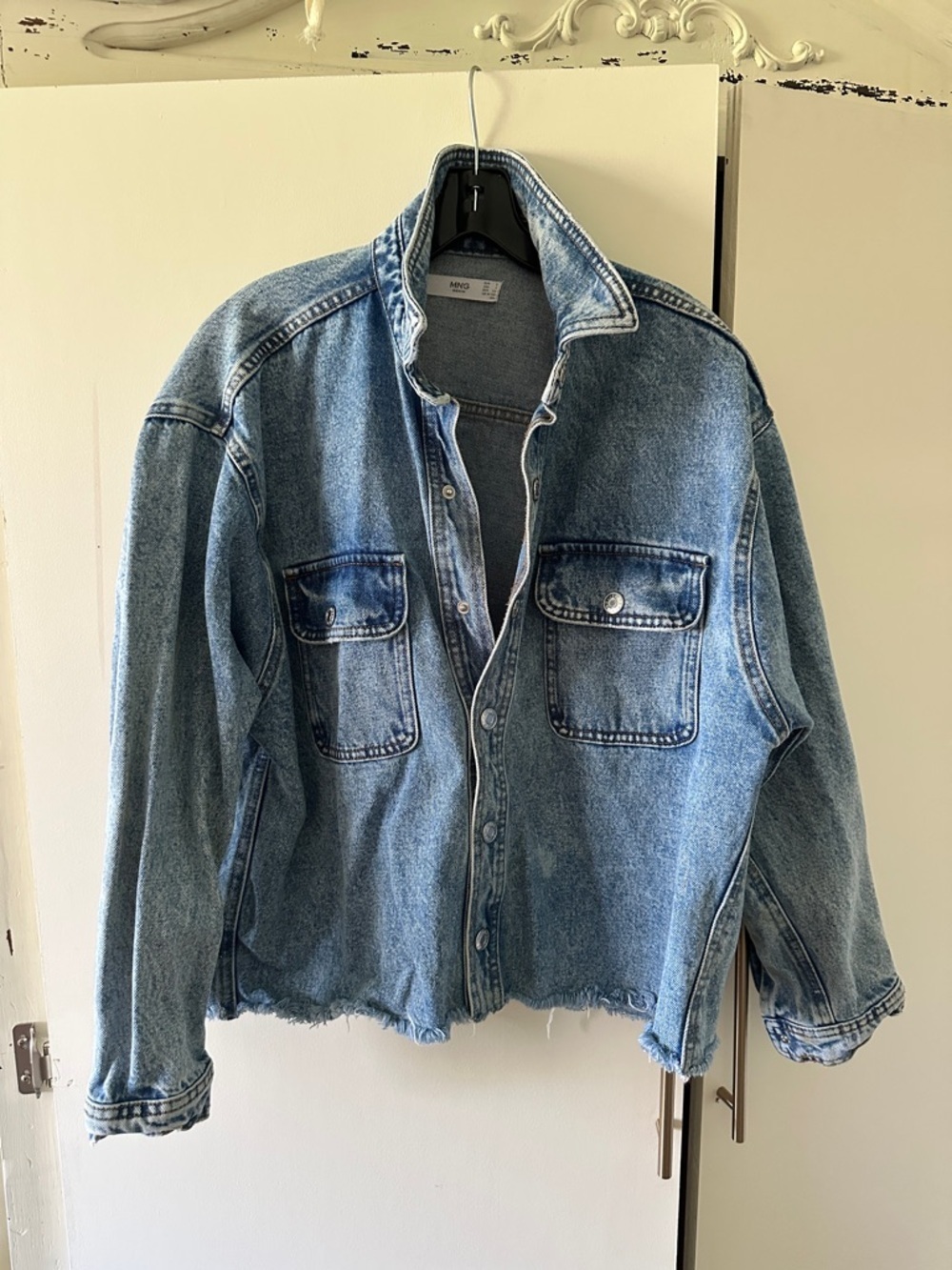 MNG Denim Shacket Jacket - Light Blue
